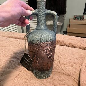 Beautiful Ceramic Decanter of Kindzmarauli Wine From Georgia